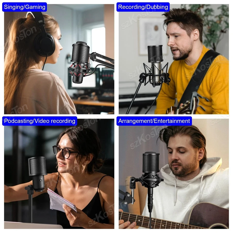 Filtro de micrófono profesional / Pop Shield - 360° flexible y doble capas NUEVO Foto 2 de 4