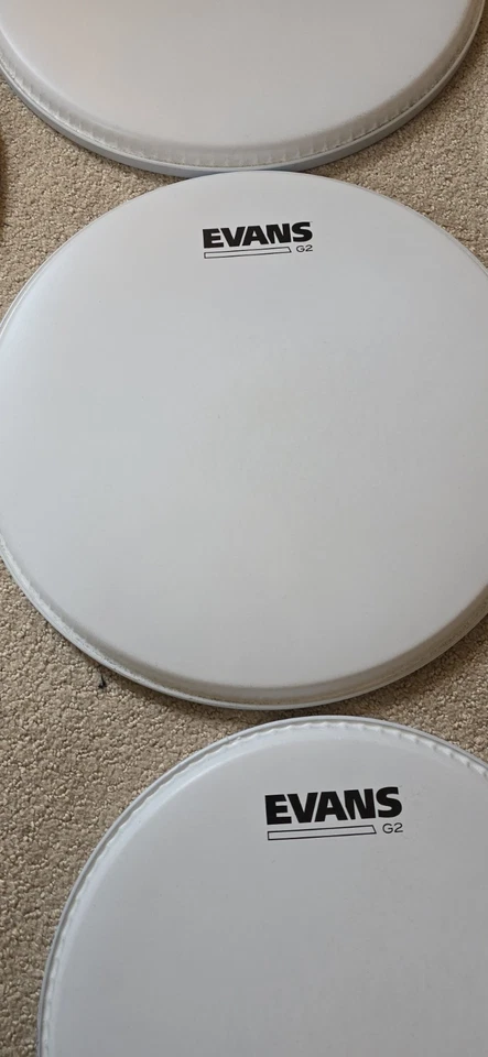 Used Coated Evans Drumheads Tom & Snare - Image 3 of 4