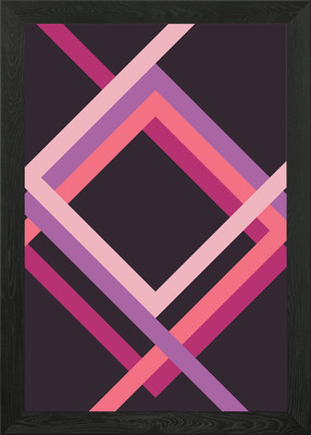 Abstrakte Raute gerahmtes Wandbild Poster Leinwanddruck Bild