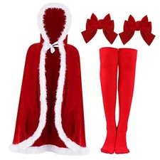 Geyoga Red Velvet Princess Cloak Costume with Medium As Show in the Picture