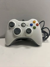OEM Microsoft Xbox 360/PC Wired USB Controller White + Breakaway Tested ☕️✅