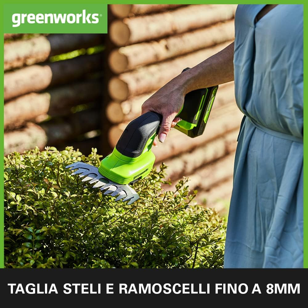 Greenworks G24SHT: Forbice 2-in-1 con Lame Acciaio 20cm 24V - 3