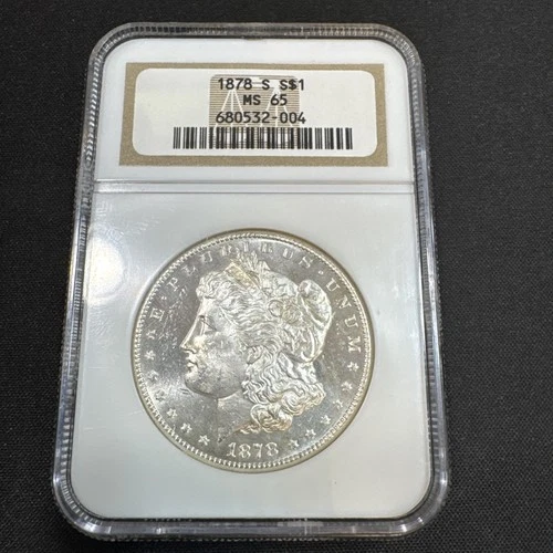 1878 S MORGAN SILVER DOLLAR NGC MS65 LOOKS PL BLAST WHITE!!