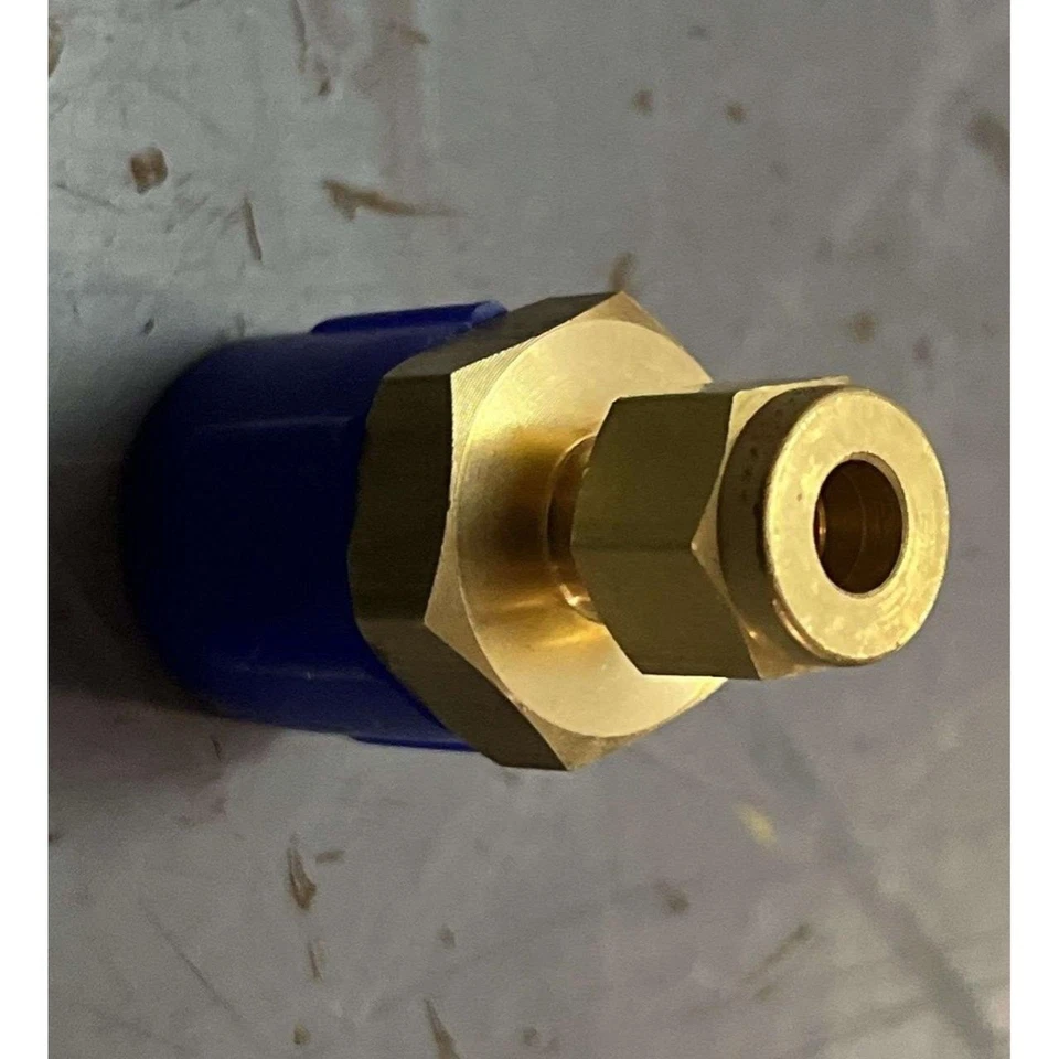 Parker Compression Tube Fitting 1/4 x 1/2 Blue Cap Brass Guide 4MSC8N-B - Image 4 of 4