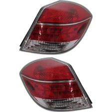 Tail Light Set For 07-09 Saturn Aura Clear and Red Lens Right and Left Side Pair