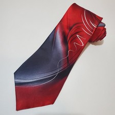 J. Garcia 100 Silk Tie Red Black Abstract Watercolor Landscape Collection AP 8