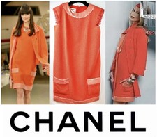5K Chanel Vintage 2008 Orange Sequin LV Party Dress 34 36 38 2 4 6 Taylor S M