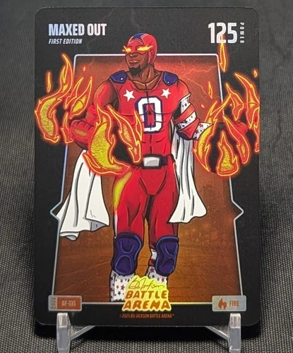 Tyrese Maxey MAXED OUT Fire Battlefoil 2026 Bo Jackson Battle Arena BF-135 76ers