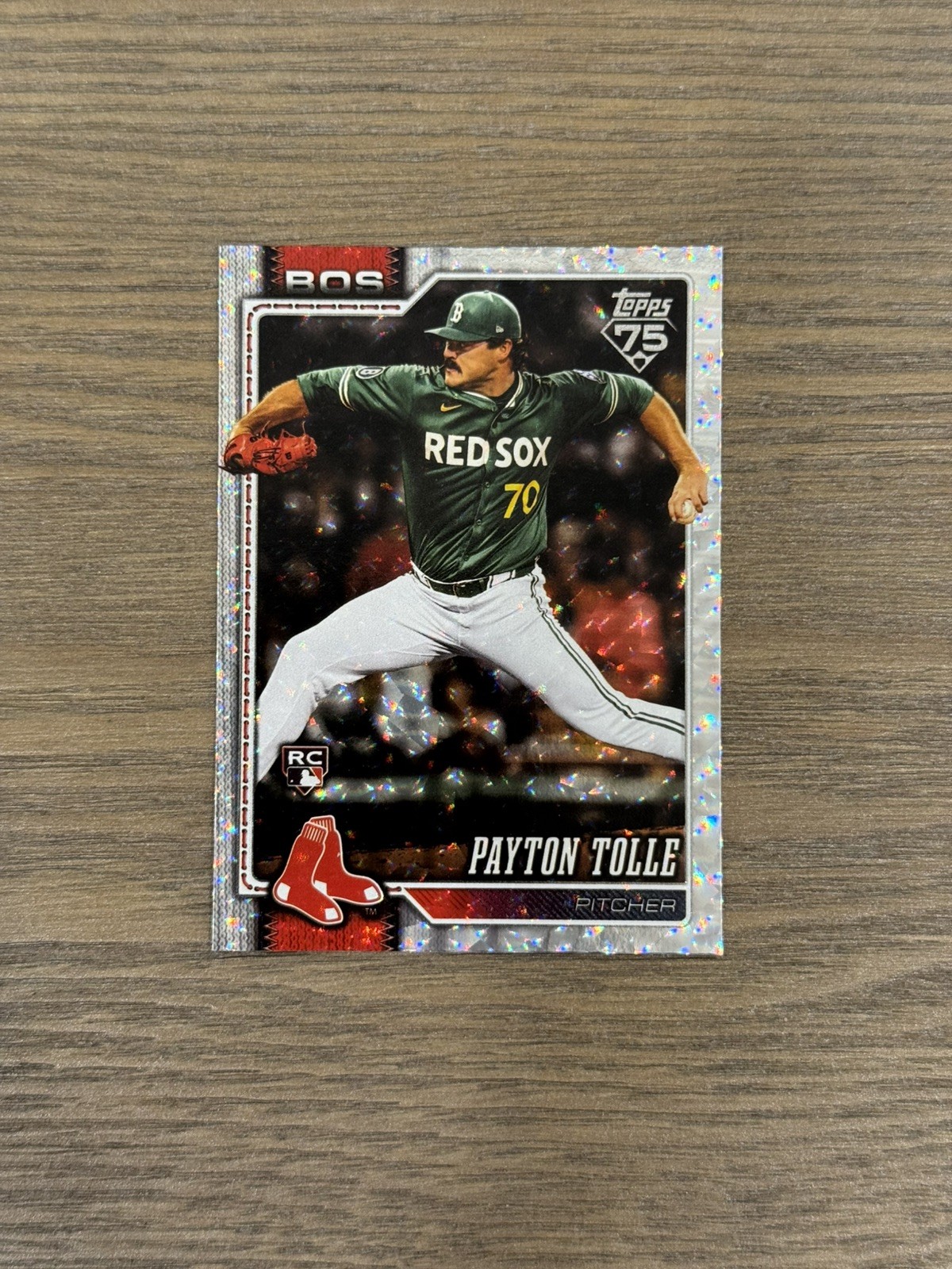 2026 Topps Series 1 Payton Tolle #15 Silver Crackle Foil RC