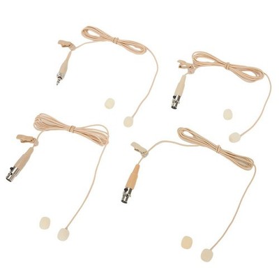 Omnidirektionales beigefarbenes Clipmikrofon 3 5 mm 3 Pin 4 Pin XLR für Shure Wireless System