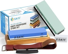 S SATC Knife Sharpening Stone Whetstone 4 Side Grit 400/1000 3000/8000 Stone Kni