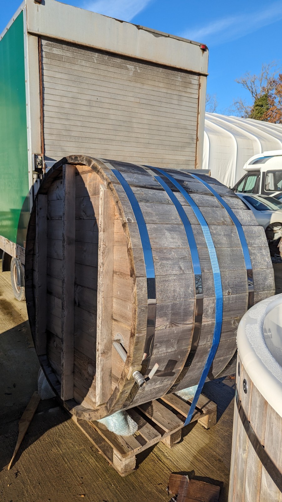 Wood Fired Wooden Hot Tub eBay
