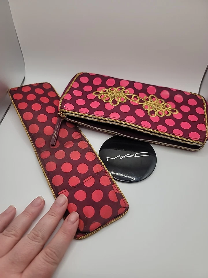 MAC Cosmetics Bundle W/ Mirror- Bag & Mini Brush Holder A Matching Set 3 Pcs. - Image 4 of 4