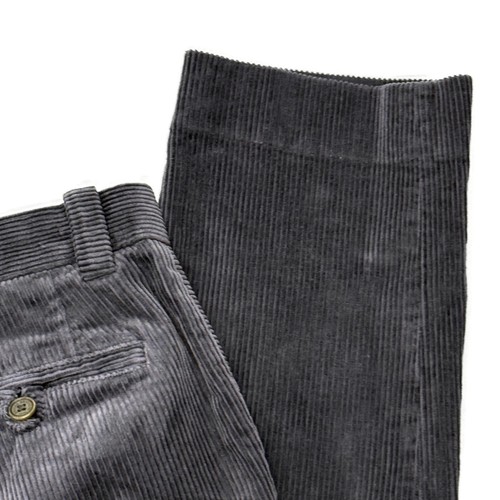 Brooks Brothers Pantalone Velluto a coste Uomo 32x32 Milano Dritto Nuovo con etichette Grigio $118 - Foto 6 di 14
