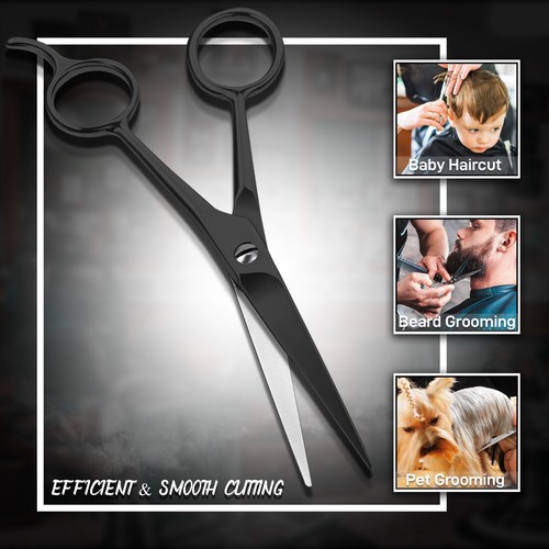 Professional Hair Cutting Scissors 6.5” Barber Salon Razor Sharp Hairdressing - Picture 2 of 6