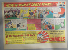 Camel Cigarette Ad: Table Tennis Star Bernard F. Grimes 1939 Size: 11 x 15 inch