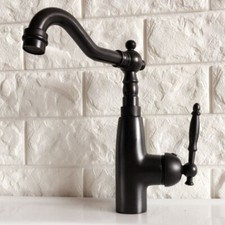 Black Oil Brass Kitchen Wet Bar Bathroom Vessel Sink Faucet Mixer Tap enf374