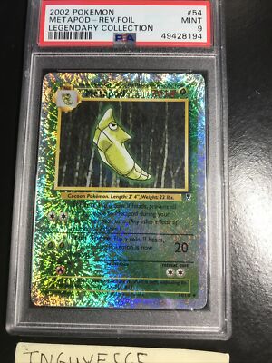 2002 Legendary Collection Reverse Foil Metapod 54/110 WOTC Graded