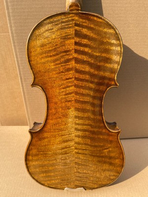 Professional 4/4 violin flamed maple spruce powerful sound free case with string