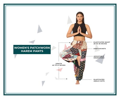 #ad 10 Pcs Alibaba Patchwork Gypsy Dance Yoga Harem Pants Baggy Loose Trousers Pants $146.39