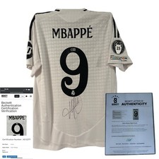 Kylian Mbappe signed shirt BECKETT LOA PLAYER ISSUE JERSEY PROOF RARE BAS MADRID