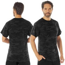 Rothco Men's Midnight Black Camo Tactical T-Shirt - Camouflage Fashion Tee