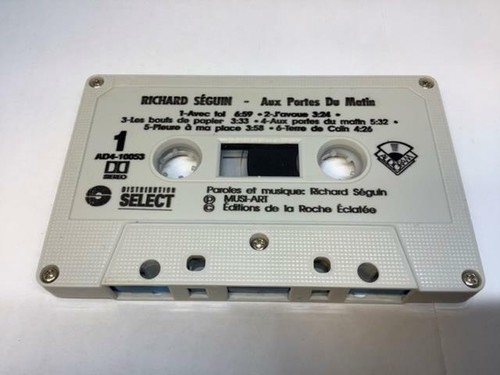 RICHARD SEGUIN Audio Cassette Tape AUX PORTES DU MATIN MUSI ART Canada AD4-1053 - Picture 5 of 5