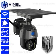 Wireless Solar Security Camera 64GB Panel PIR Sensor Night Stealth Home