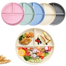 Unbreakable Divided Plates 9 Inch Compartment Plates Portion Control 5 Pack