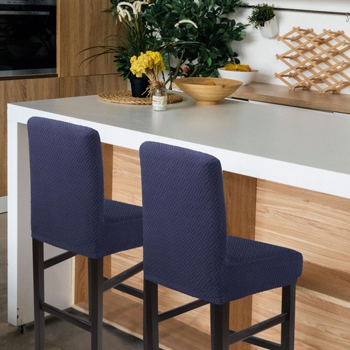 Stretch Bar Stool Covers for Counter Short Back Chair Covers - Picture 10 of 14