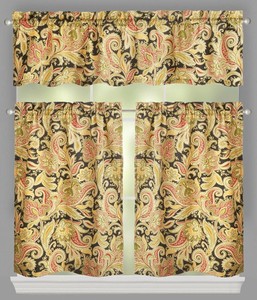 Waverly Rustic Retreat Crimson 36 Tier And Valance Set Kitchen