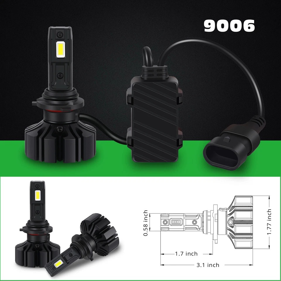 Alla Lighting LED High Low Beam Headlight Bulb Light Kit for NISSAN, Xenon White - Image 3 of 4