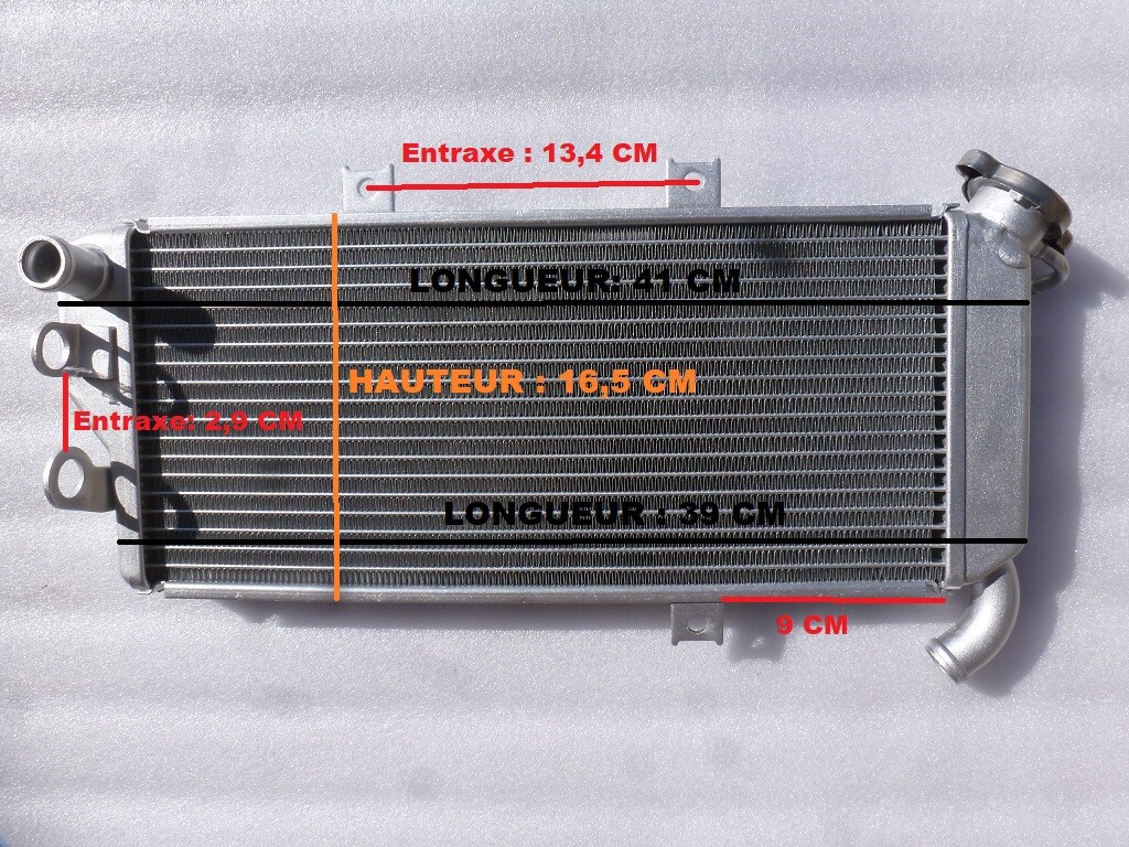 Radiateur EX 650 Ninja pour réparation moto suite à une fuite ou un choc de 2012 à 2017