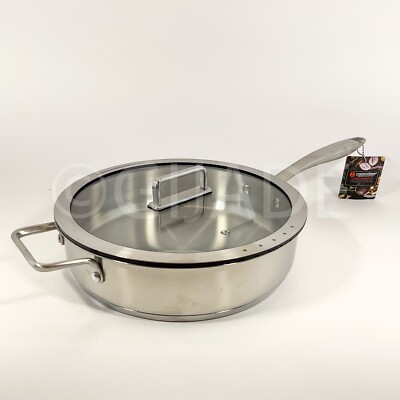 Masterclass  Stainless Steel Induction Cookware 4-qt 11'' Saute Pan Deep Frying
