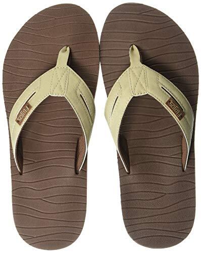 FLOJOS Men's Waverunner Flip-Flop, Brown/Tan, 10 M US | eBay
