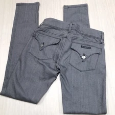 Hudson Collin Flap Skinny Jeans Women's Size 24 Gray