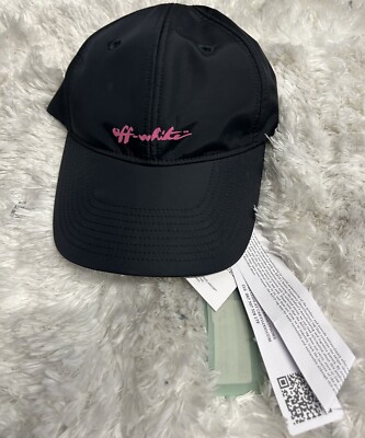 Off-white logo printed baseball hat - Black w/Pink, Size O/S