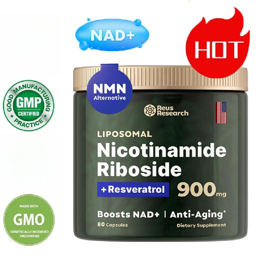 1 Pcs NAD+ Anti-Aging Energy Focus Supplement, Nicotinamide Riboside Resveratrol