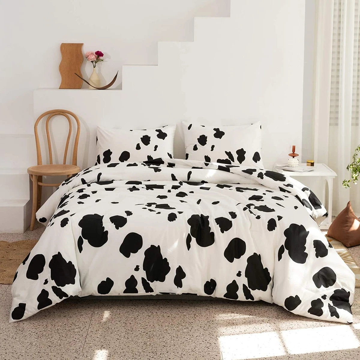 Queen size cow print blanket clearance