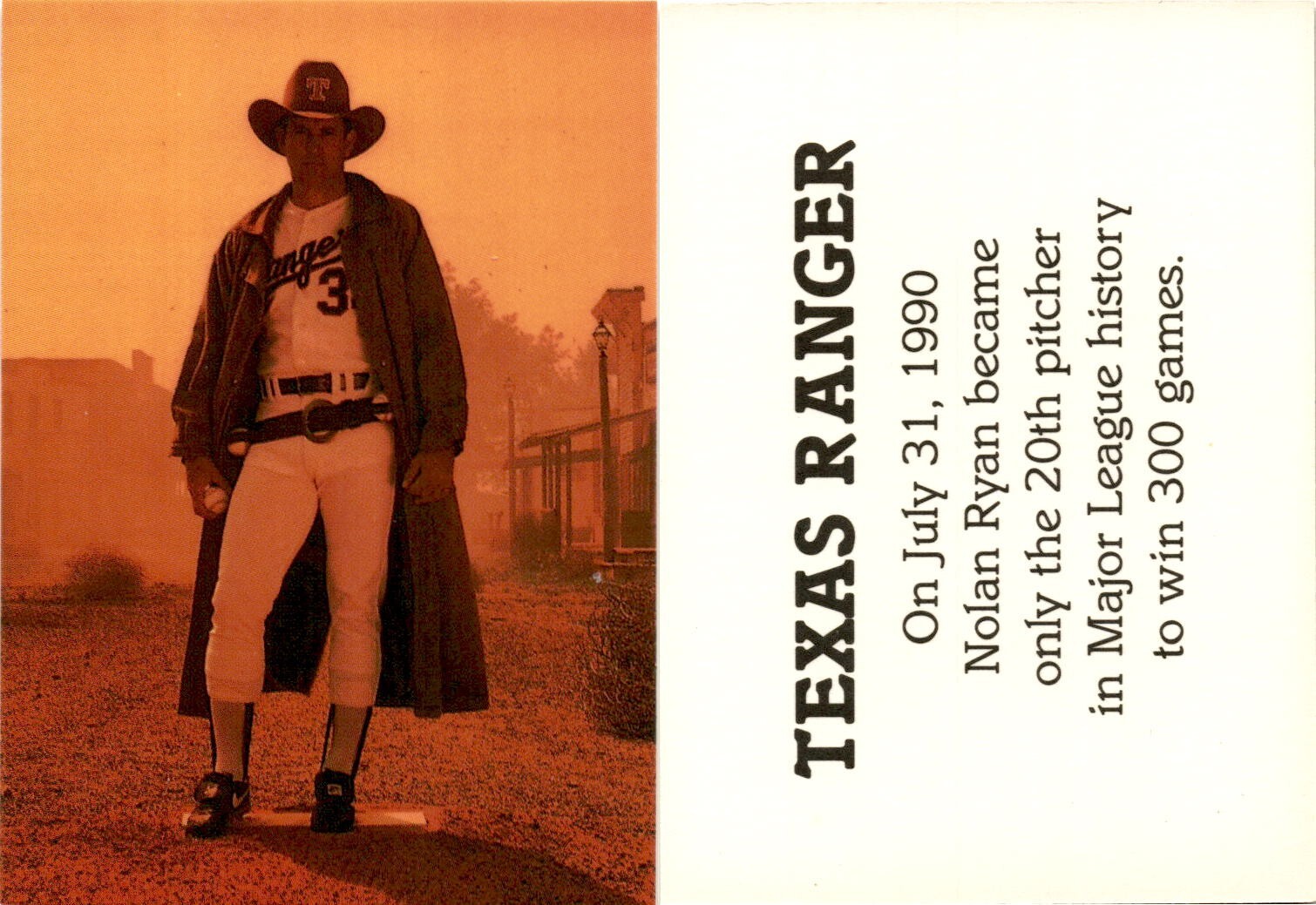 1990 Bleachers NOLAN RYAN Cowboy Promo Baseball Card Texas Rangers eBay