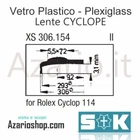 Glass Cyclops 114 Rolex Day Date cal 3035 plastic plexi Sternkreuz RX Germany