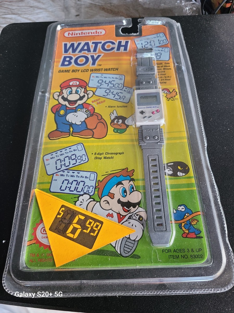 GAME BOY LCD腕時計 マリオデザイン Nintendo Watchboy Gameboy Lcd Wrist Watch 1992 Prima