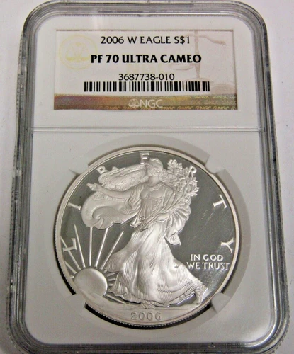 2006 W American Proof Silver Eagle NGC PF70 Ultra Cameo