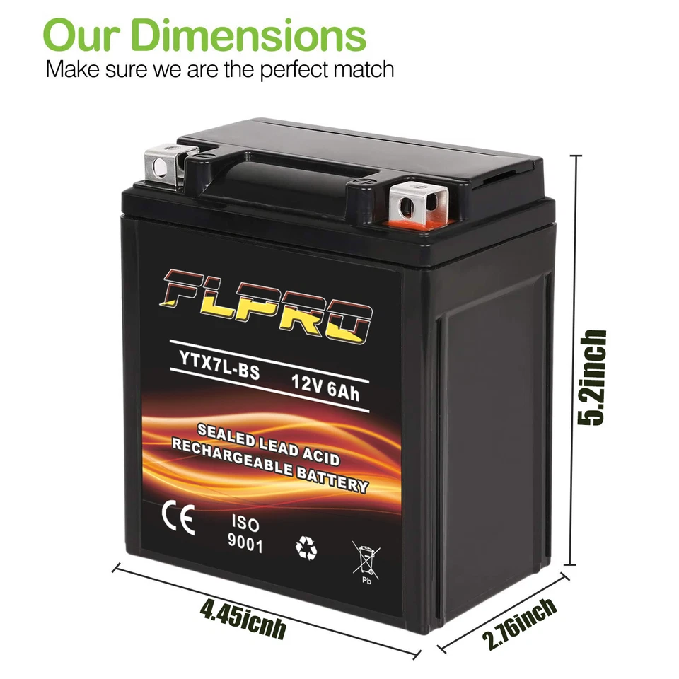 YTX7L-BS Maintenance Free Batteries For Honda Kawasaki Suzuki ATV Scooter Foto 4 de 4
