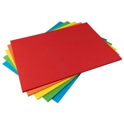 A4 Mixed Coloured Card Intensive Colour Mix 20 Sheets 220gsm 10 Colours Printer