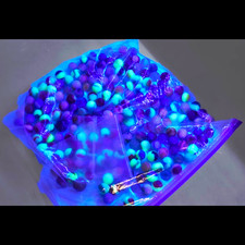 Vintage 2.6-Pound Bag of Assorted Marbles with uranium glass ones glow under UV 