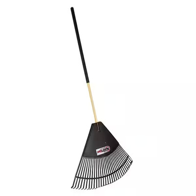 Wide Leaf Rake Large 32 In. With Comfort Grip, Sturdy Lawn Garden Yard Cleanup