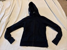 Lululemon Hoodie Women  s 8 Black Thumb Holes Embroidered Logo