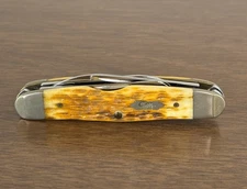 CASE 63046 WH SS Bone 3 blade Pocketknife