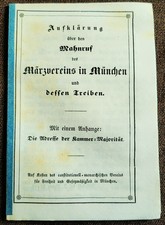 1849 EA: Aufklärung über den Mahnruf des Märzvereins in München u. des. Treiben